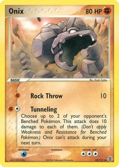 Onix FireRed & LeafGreen Pokemon card