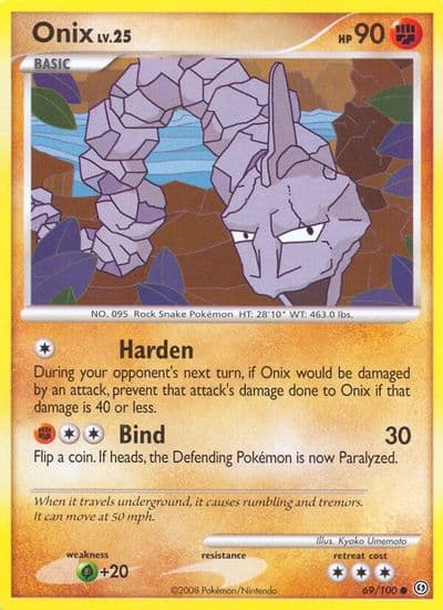 Onix Stormfront Pokemon card