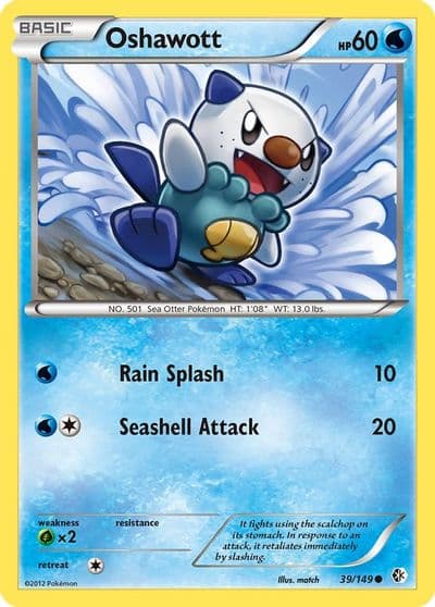 Oshawott Boundaries Crossed Pokemon card