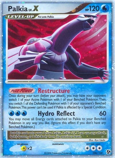 Palkia LV.X Great Encounters Pokemon card