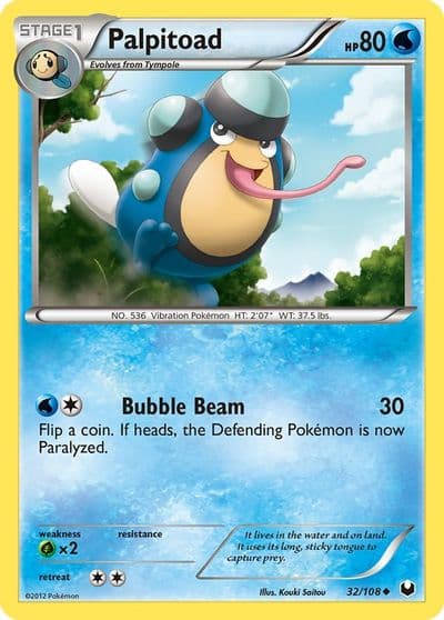 Palpitoad Dark Explorers Pokemon card