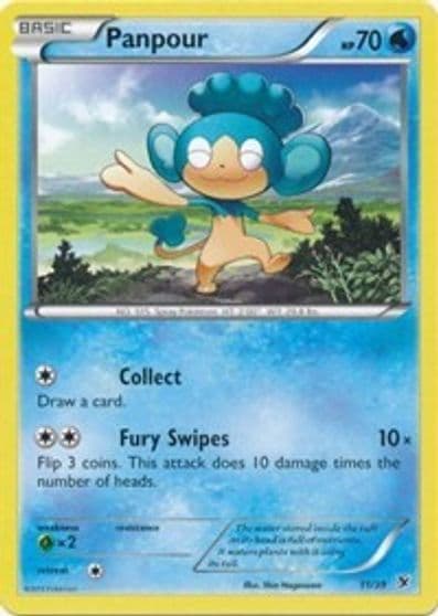 Panpour Kalos Starter Set Pokemon card