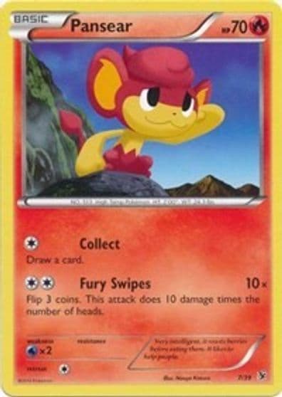 Pansear Kalos Starter Set Pokemon card