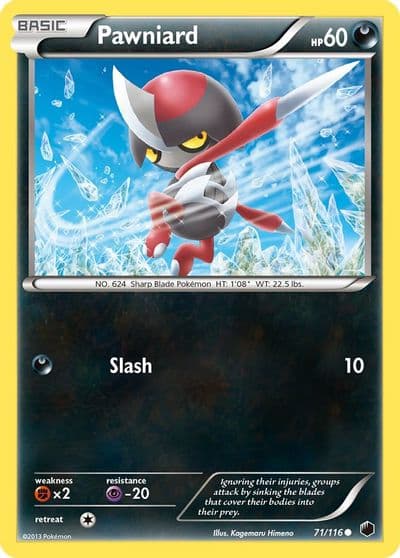 Pawniard (71) Plasma Freeze Pokemon card