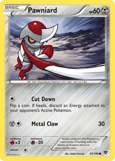 Pawniard XY Base Set Pokemon card