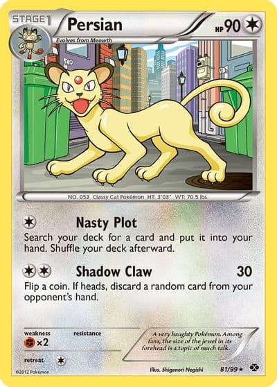 Persian Next Destinies Pokemon card