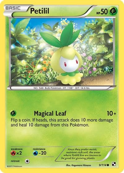 Petilil Black and White Pokemon card