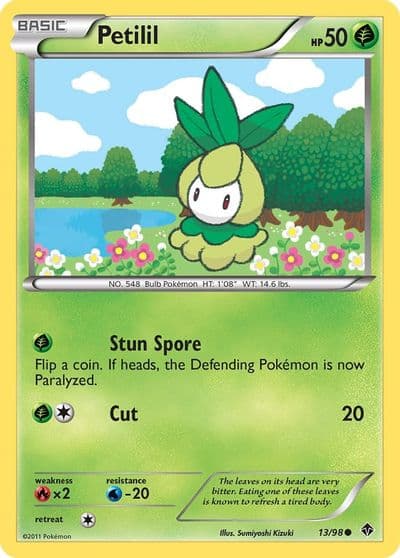Petilil Emerging Powers Pokemon card