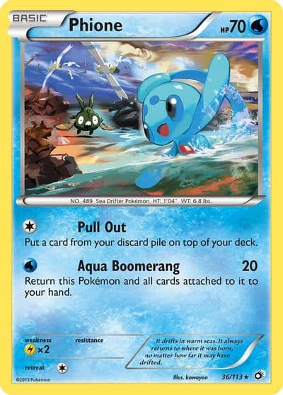 Phione Legendary Treasures Pokemon card
