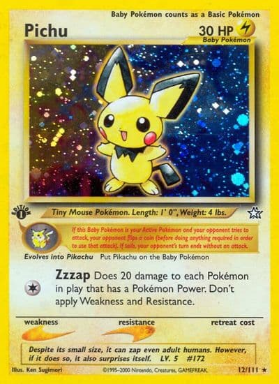 Pichu Neo Genesis Pokemon card