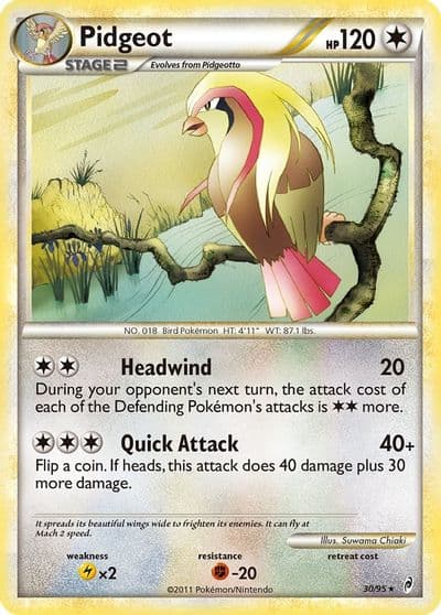Pidgeot Call of Legends Pokemon card
