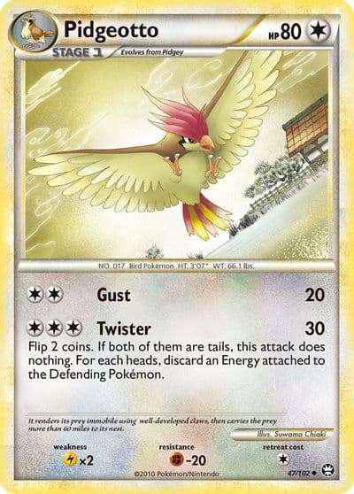 Pidgeotto Triumphant Pokemon card