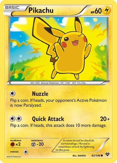 Pikachu XY Base Set Pokemon card