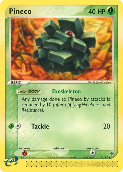 Pineco Dragon Pokemon card