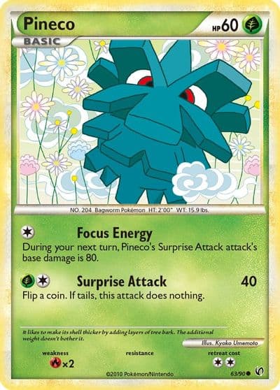 Pineco (63) Undaunted Pokemon card