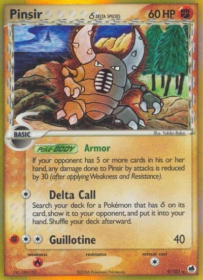 Pinsir (Delta Species) Dragon Frontiers Pokemon card