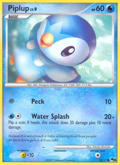Piplup POP Series 6 Pokemon card