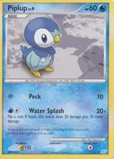 Piplup DP Trainer Kit: Manaphy & Lucario Pokemon card