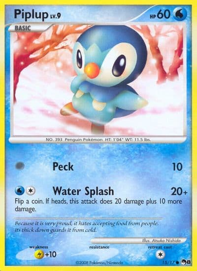 Piplup POP Series 8 Pokemon card