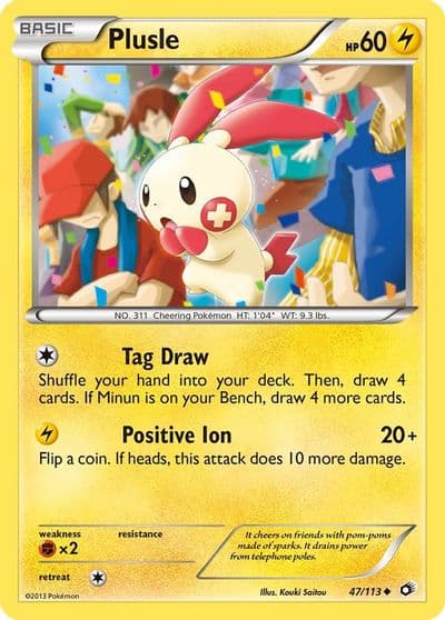 Plusle Legendary Treasures Pokemon card