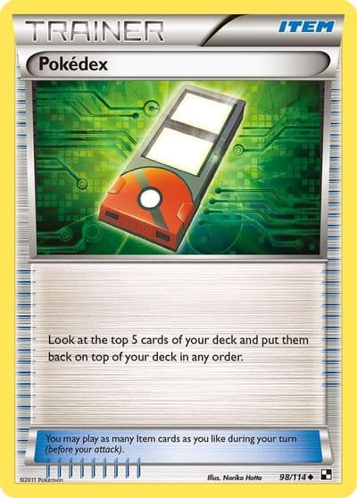 Pokedex Black and White Pokemon card
