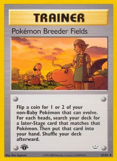 Pokemon Breeder Fields Neo Revelation Pokemon card