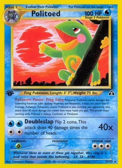Politoed (27) Neo Discovery Pokemon card