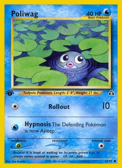 Poliwag Neo Discovery Pokemon card