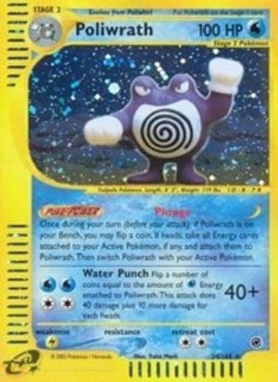 Poliwrath (24) Expedition Pokemon card