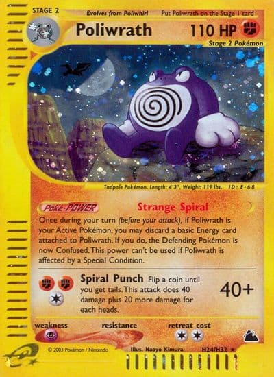 Poliwrath (H24) Skyridge Pokemon card