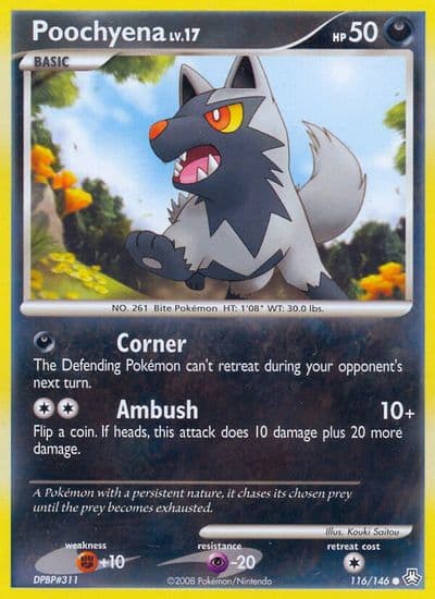 Poochyena Legends Awakened Pokemon card