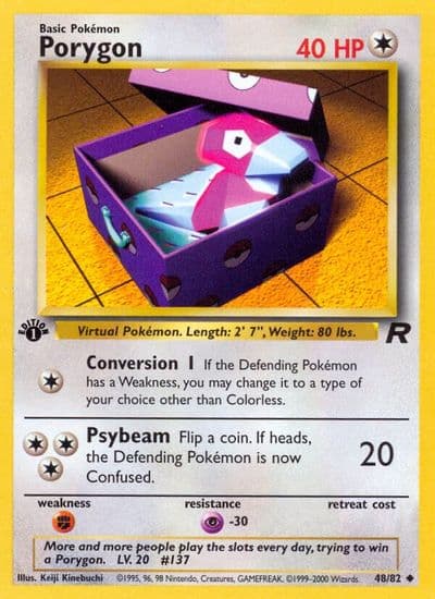 Porygon Team Rocket Pokemon card