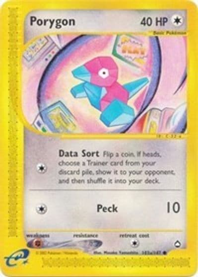 Porygon (103b) Aquapolis Pokemon card