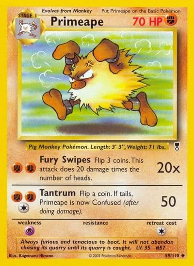 Primeape Legendary Collection Pokemon card