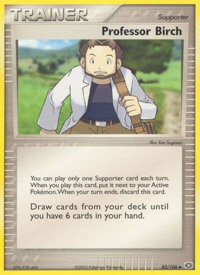Professor Birch Emerald Pokemon card