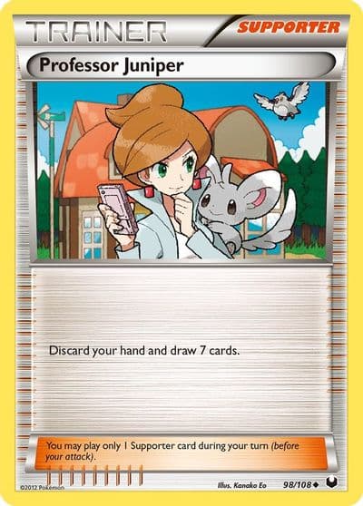 Professor Juniper Dark Explorers Pokemon card