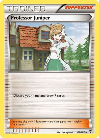 Professor Juniper Plasma Blast Pokemon card