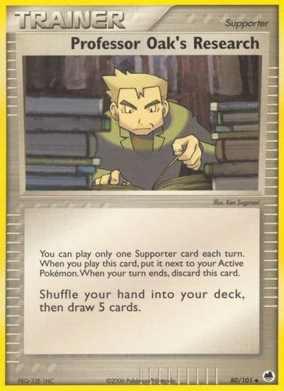 Professor Oak's Research Dragon Frontiers Pokemon card