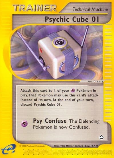Psychic Cube 01 Aquapolis Pokemon card