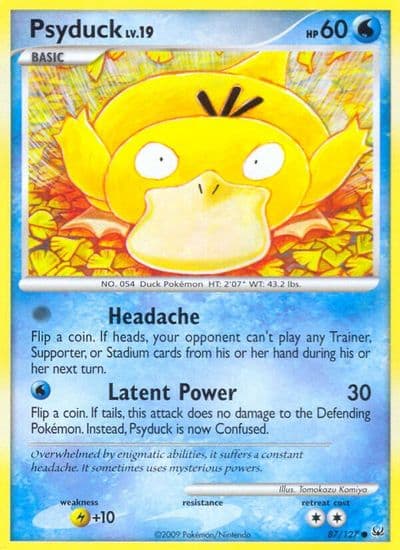 Psyduck Platinum Pokemon card