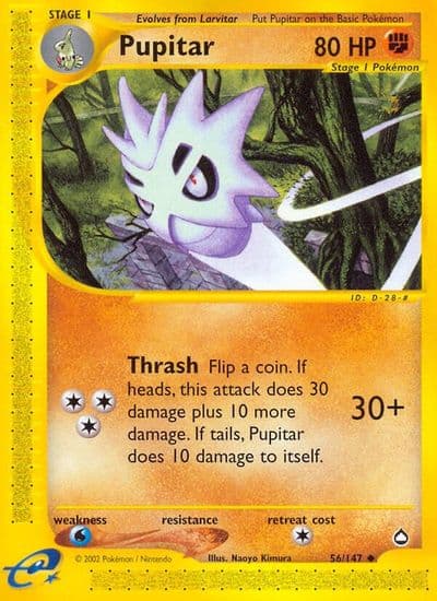 Pupitar Aquapolis Pokemon card
