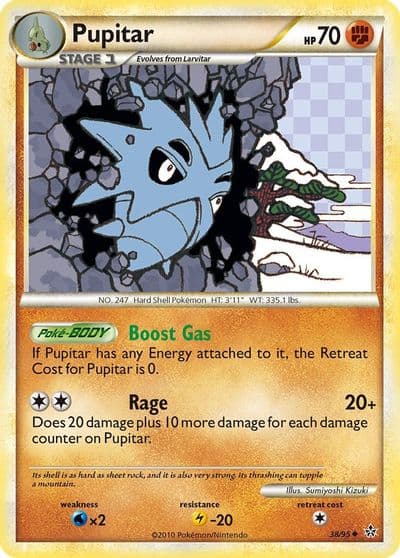 Pupitar (38) Unleashed Pokemon card