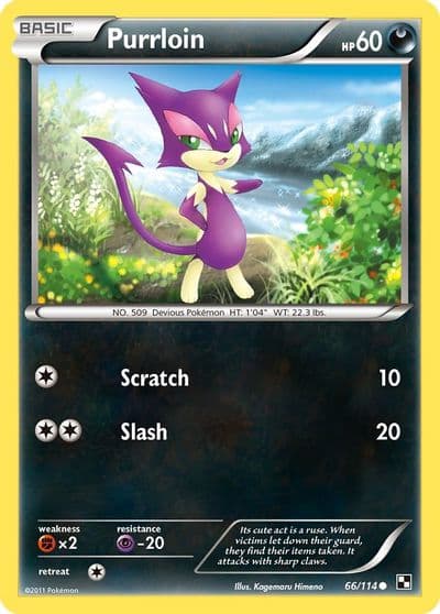 Purrloin Black and White Pokemon card