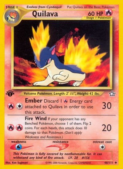 Quilava (46) Neo Genesis Pokemon card
