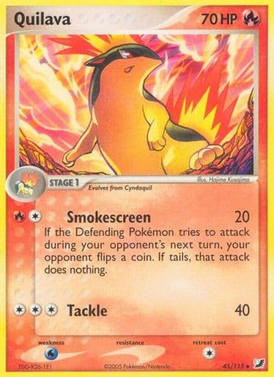 Quilava Unseen Forces Pokemon card