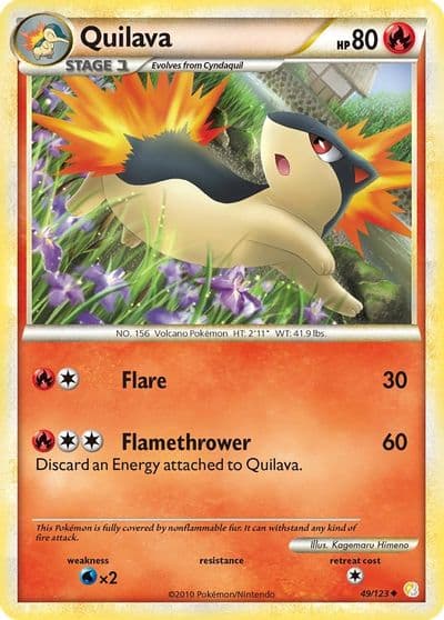 Quilava HeartGold SoulSilver Pokemon card