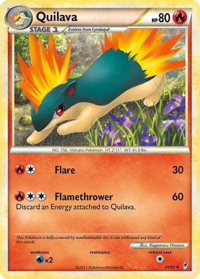 Quilava Call of Legends Pokemon card