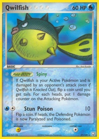 Qwilfish Team Rocket Returns Pokemon card