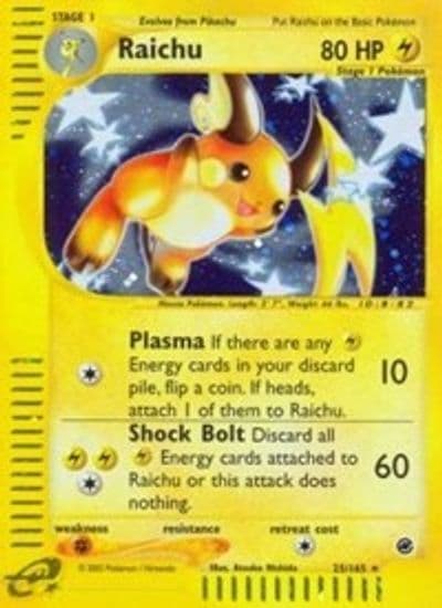 Raichu (25) Expedition Pokemon card
