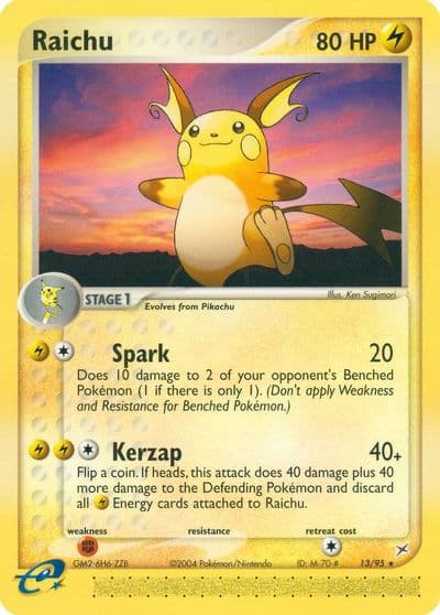 Raichu Team Magma vs Team Aqua Pokemon card